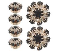 UKCOCO 3 Paar Abnehmbare Manschettenknopf Abdeckungen aus Strasslegierung Elegante Dekorative Ärmelknöpfe mit Feinen Details für Damen und Herren Festliche Anlässe und Businesshemden