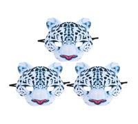 UKCOCO 3 Stück Leoparden Halbgesichtsmasken aus Eva mit Feiner Verarbeitung Universelle Passform als Verkleidungsaccessoires für Halloween Kostümpartys und Tierpartys