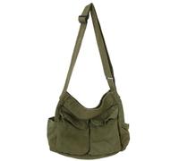UKCOCO Canvas Schultertasche mit Verstellbarem Trageriemen Große Damen Leicht und Geräumig für Alltag und Geburtstagsfeiern