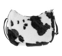 UKCOCO Handtasche Praktische Kleiner Tasche Plüsch mit Kuhmuster Modische Kleine Schicke Achseltasche für Frauen zum Reisen und Einkaufen