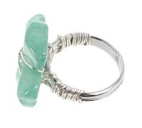 UKCOCO Kristall Kleeblatt Ring Damen Zierlich Vierblättrig Silber Glücksbringer Valentinstag Schmuck