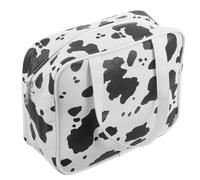 UKCOCO Reise Kosmetiktasche Großformat Pu Leder mit Henkel Kulturbeutel Aufbewahrungstasche für Make Up und Reiseutensilien