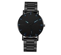 UKCOCO Schlichte Herrenarmbanduhr aus Edelstahl mit Komfortablem Stahlband Klassische Quarzuhr für Männer Eleganter und Modischer Look für Alltag und Business