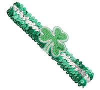 UKCOCO St Patrick's Day Stirnband aus Polyester mit Lebendigem Kleeblatt Design Grünes Haarschmuck Accessoire für Festival und Party Langlebig und Attraktiv