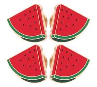 UKCOCO Wassermelonen Pin 4 Stück Emaille Anstecker Brosche mit Sommerurlaub Motiv Süße Frucht Schmuck Accessoire für Damen und Freizeit