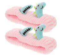 UKCOCO Weiche Dinosaurier Stirnbänder 2 Stück Elastische Haarbänder für Spa und Hautpflege Mädchen und Damen Haaraccessoires für Gesichtswasch Routine