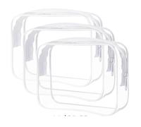 Ukisisi 3 Stück Kulturbeutel Transparent,handgepäck Tasche,Kosmetiktasche Organizer,1 Liter Beutel Flugzeug Handgepäck，Kosmetiktasche Durchsichtig，Tasche Handgepäck Flugzeug，travel Essentials