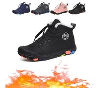 Ukisisi Barfussschuhe Kinder Winter Wasserdicht, Outdoor held barfußschuhe Winter,Barfußschuhe Kinder Herbst, Outdoor Warm Gefüttert Winterstiefel Ergonomische Barfuß Winterschuhe
