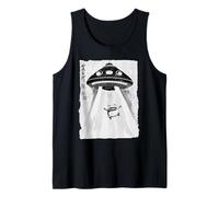 Ukiyo-e Stil UFO Entführung Niedlicher Frosch Tinte Kunst Malerei Tank Top