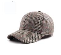 UKKD Baseball Kappe Herren Baseball Cap Frauen-Outdoor-Kappen Für Männer Karo-Muster-Baumwollsport-Hüte Hip Hop Caps Baseballmütze,Hellgrau