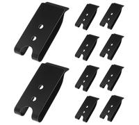 ULDIGI 12 Stück Metall Cliphalter für Geldbörse und Handyhülle 57x26mm Schwarz Eisen mit Glatter Oberfläche und Sicherheitskanten Universeller Taschenclip für Selbstgemacht