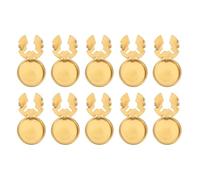 ULDIGI 15 Stück Manschettenknopf Überzüge aus Kupfer Knopfabdeckungen für Hemden und Blusen kein Nähen Passend für Herren- und Damenkleidung Robust und Dekorativ