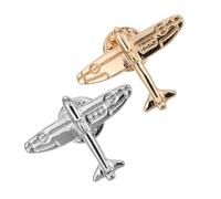 ULDIGI 2 Stück Flugzeug Anstecker aus Zinklegierung Leichte und Stilvolle Broschen für Männer und Frauen für Mantel Anzug und Festliche Anlässe Wie Hochzeiten