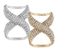 ULDIGI 2 Stück Strass Schalclips aus Legierung Modische Schalschnalle für Übergroße Hemden und Dicke Schals Glänzend Gold und Silber Langlebig und Kratzfrei