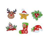 ULDIGI 200 Stück Bedruckte Holzknöpfe Mit Weihnachts-cartoon-motiven Diy-kleidungszubehör Für Kinder Und Mädchen