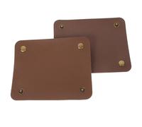 ULDIGI 4 Stück Griffüberzüge für Reisetaschen aus Braunem Pu Leder mit Knopfverschluss und Griffkomfort für Koffer und Duffle Taschen