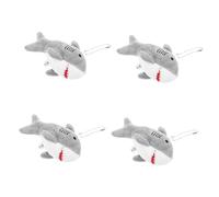 ULDIGI 4 Stücke Kuscheliger Mini Hai Schlüsselanhänger Plüsch Anhänger Weich Waschbar Für Rucksack Taschen Geschenkidee Für Haifans