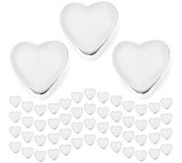ULDIGI Herzförmige Ohrringverschlüsse aus Silikon 100 Stück Wiederverwendbare Ohrstecker Stopper für Damen Flexible Schmuckzubehör für Ohrstecker