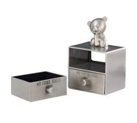 ULDIGI Zahndose Aus Metall Mit Dekorativem Organizer Für Kleine Schmuckschatulle Und Aufbewahrungsbox Für Zähne Und Schmuck