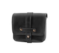 Ulfberth | Mittelalter Gürteltasche aus Leder | Hochwertige Tasche aus Büffelleder | Reenactment Ledertasche für den Gürtel (Schwarz)