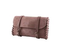 Ulfberth - Mittelalterliche Ledertasche mit Zwei Schnallen in Mittelbraun - Ideal für Reenactment, LARP und Historische Darstellungen