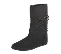 Ulfberth - Wikinger Stiefel mit Schnürung - Historische Lederstiefel für Reenactment, LARP und Mittelalter-Fans (Schwarz, EU Schuhgrößensystem, Erwachsene, Herren, Numerisch, M, 38)