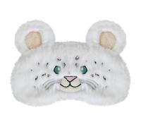 Ulife Mall Nette Tiger Kinder Schlafmaske, Lustige Weiche Flauschige Cartoon Tier Augenmaske Plüsch Erdbeere Seide Augenbinde für Mädchen Jungen Frauen Männer Party&Reisen-Weiß B