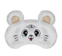 Ulife Mall Nette Tiger Kinder Schlafmaske, Lustige Weiche Flauschige Cartoon Tier Augenmaske Plüsch Erdbeere Seide Augenbinde für Mädchen Jungen Frauen Männer Party&Reisen-Weiß A