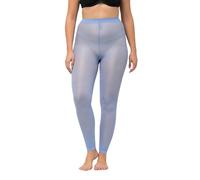 Ulla Popken Damen, 60 den, Strumpf-Leggings, Flache Nähte, blau, 44/46
