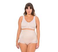 Ulla Popken Damen Entlastungs-BH Kelly, Ohne Bügel, Vorderverschluss, C -D BH's, Helles Beige, 95 EU