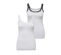 Ulla Popken, Damen, große Größen, 2pcs Unterhemden, lace and dots