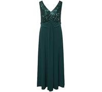 Ulla Popken, Damen, große Größen, Abendkleid, Pailletten, V-Ausschnitt, ärmellos