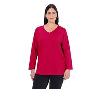 Ulla Popken, Damen, große Größen, Basic-V-Shirt, Langarm