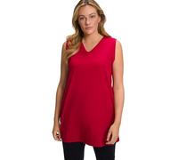 Ulla Popken Damen Basic-v-top T-Shirts, Rot, 42-44 EU