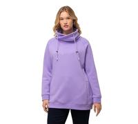 Ulla Popken Damen große Größen Übergrößen Plus Size Sweatshirt, weiter Stehkragen, Taschen, Raglan-Langarm