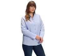 Ulla Popken, Damen, große Größen, Bluse, Oxford-Gewebe, Kelchkragen, Langarm