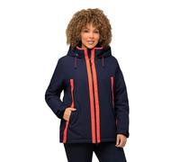 Ulla Popken Damen Funktionsjacke Akzent, wasserdicht Jacken, Marine, 42-44