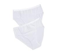 Ulla Popken Damen Jazz-pants, 2er-pack Panties, Weiß, 50-52 EU