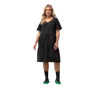 Ulla Popken, Damen, große Größen, Jerseykleid, Jeansoptik, A-Linie, V-Ausschnitt, Halbarm