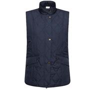 Ulla Popken Damen Landhaus Steppweste Fasan-Futter Weste, Marine, 46-48