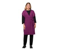 Ulla Popken, Damen, große Größen, Lange Strick Weste mit Gürtel