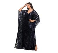 Ulla Popken, Damen, große Größen, Langes Capekleid mit paileten