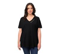Ulla Popken, Damen, große Größen, Longshirt, Zierfalten, Oversized, V-Ausschnitt, Halbarm