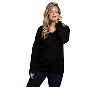 Ulla Popken, Damen, große Größen, Pullover, V-Ausschnitt, Langarm, weicher Feinstrick