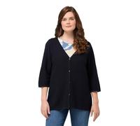 Ulla Popken, Damen, große Größen, Short feminin Cardigan with Button Panel