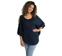 Ulla Popken, Damen, große Größen, T-Shirt-Kimono, A-Linie, Cut-Outs, Rundhals, 3/4-Arm