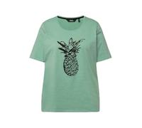 Ulla Popken Damen Mit Ananas-Druck 831853 T-Shirt, Lichtgrün, 54-56 EU