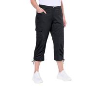 Ulla Popken Damen 7/8 Cargohose, Schwarz, 38W / 32L