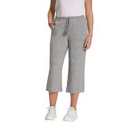 Ulla Popken Damen große Größen Übergrößen Plus Size 7/8-Leinenhose, elastischer Bund, natürlich kühl hellgrau mélange 42 803829134-42