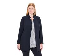 Ulla Popken Damen große Größen Übergrößen Plus Size Acetat-Blazerjacke, Stehkragen, Hakenverschluss Dunkles Marine 46 823318120-46